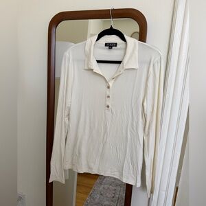 J. Crew Ivory Long Sleeve Top
